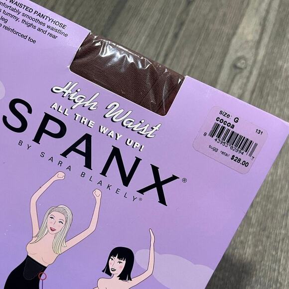 NWT SPANX Womens High-Waisted Pantyhose Shaper Sheer Leg Shapewear Cocoa Size G - Picture 2 of 4